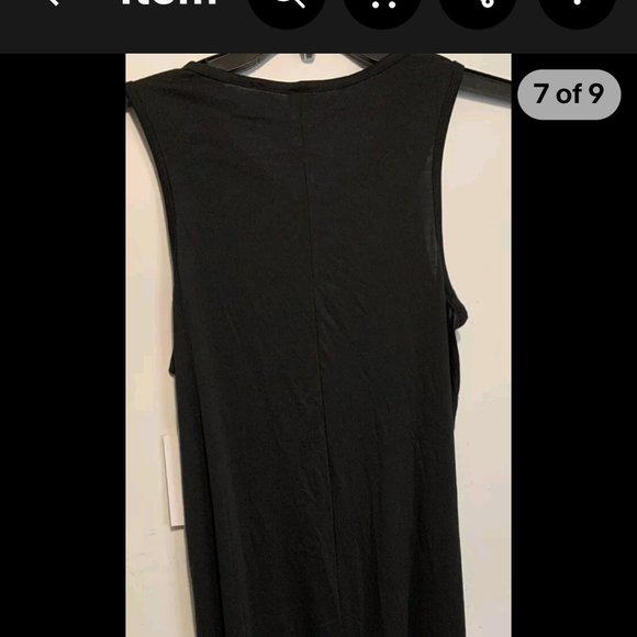 Swimsuits for all black maxi coverup 22/24 Polyester blend Hi-Low hem Pool - Picture 8 of 10